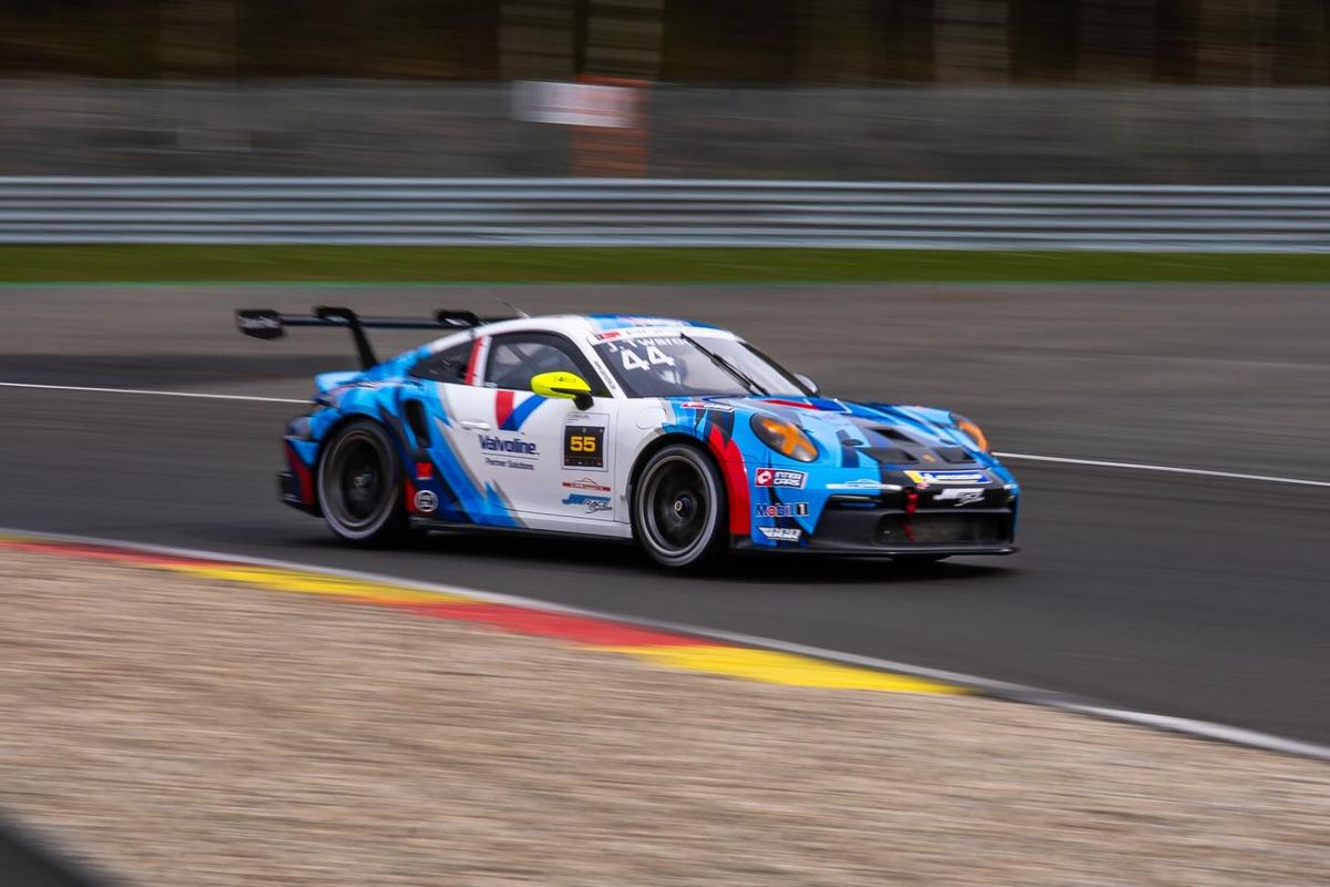 Porsche 992 GT3 Cup on track at Spa-Francorchamps